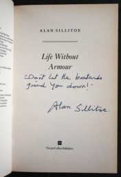 Life Without Armour signed by Alan Sillitoe